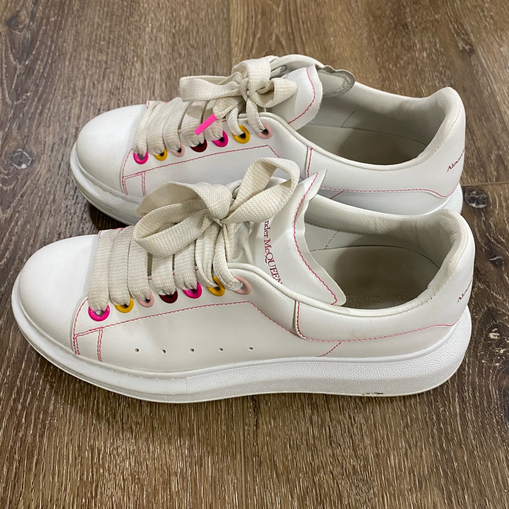 Alexander Mcqueen White Rainbow Eyelets Oversized Sneakers